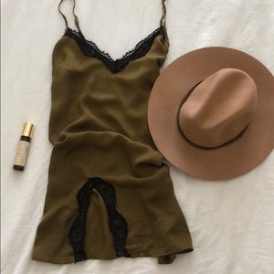 Satin slip mini dress